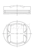 Mahle 0013402  Piston - Segman 0.50mm (m112.9, 90.40mm) E-class W210 96-03 - 1