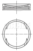Mahle 0014002  Piston 90.40mm 0.50 W140 300s,se,sel W124 320ce W463 G320 3,2ı 94- M104.991/992/994/995/ - 1