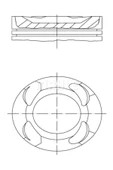 Mahle 081PI00125000 PISTON SEGMAN STD 82.00 mm BMW B38 / F40-F45-F48-F55-F56 - 1