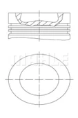 Mahle 028PI00100002 0 Piston Segman Amarok Passat T5 2.0 TDI Caha-Cdba-Cbdc 81.51 - 1