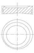 Mahle 0831000  Piston 85.00Mm Std E36 E46 316I 318I 1.9I 98-01 M43B19 (118 Ps) - 1