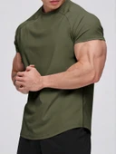 Erkek Spor Tişört Running Sports Gym Reglan Oval Kesim Penye T-shirt OVALT-SHİRT - 8
