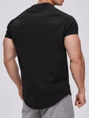 Erkek Spor Tişört Running Sports Gym Reglan Oval Kesim Penye T-shirt OVALT-SHİRT - 3