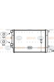 Mahle 8MK376726704 BEHR 8MK376726-704 Radyatör Caddy III 1.9TDI 04-10 Golf V 1.4Tsı 1.9TDI 04-08 Ac Klimasız 650X416X34 - 1