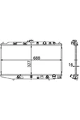 Ori BHN028016 Radyatör Brazing Civic 88-91 Otom Klimasız 325X668X16 - 1