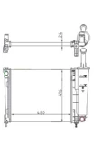 Ori MFI574024 Radyatör Mechanical Mt 480 416 24 Lancia Y 1.2İ 2011 617873 - 1