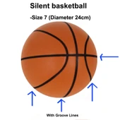 24cm Sessiz Basketbol - Kahverengi - 7 Numara - 1