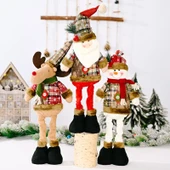 Noel Peluş Bebek Süsleri - Noel Baba - Büyük - 9