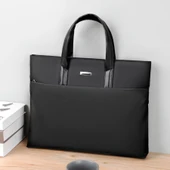 Erkekler için Büyük Kapasiteli Polyester Laptop Çantası - Gri - 7