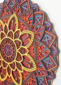 Çok Katmanlı Ahşap Mandala Duvar Dekoru - Spiritüel Dekorasyon - 2