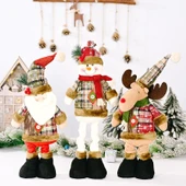 Noel Peluş Bebek Süsleri - Noel Baba - Büyük - 8