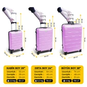 Biggdesign Moods Up 3'lü Valiz Seti, TSA Kilitli, ABS Gövde, Pembe - 3