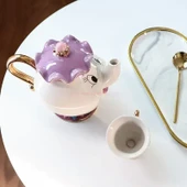 Güzel ve Çirkin Çaydanlık Seti - 20cm Tatlı Tabağı - 6