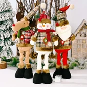 Noel Peluş Bebek Süsleri - Noel Baba - Büyük - 10
