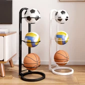 İç Mekan Çocuklar için Basketbol Futbol Voleybol Depolama Rafı - Beyaz 5 Katlı - 4