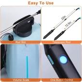 5L Elektrikli Bahçe Püskürtücüsü - Mavi - USB Şarjlı - Otomatik Atomizasyon - 6