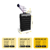 Biggdesign Moods Up TSA Kilitli 28" ABS Gövdeli Valiz  | Büyük Boy-Siyah - 4