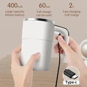 Şarjlı Otomatik Karıştırıcı Kahve Kupası - 301-400ml Pembe - 3