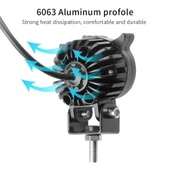 Motosiklet LED Far Sis Işığı - Baykuş Tasarımı - 1 Adet Beyaz Sarı - 5