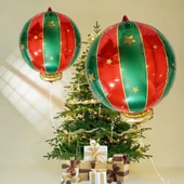 27 İnç Noel Temalı Reseda Alüminyum Folyo Asma Top Parti Süsleme Balon 10 Adet - 8