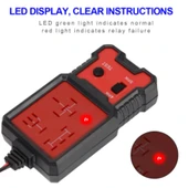 12V LED Göstergeli Araç Röle Test Cihazı - CNBJ-707 - ABS Malzeme - 1