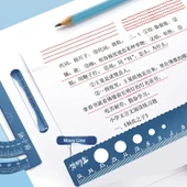 4 in 1 Alüminyum Alaşımlı Cetvel Seti - Altın thumbnail 7