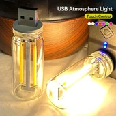 USB LED Araç İç Mekan Atmosfer Gece Lambası - 2700K Sıcak Işık - 2
