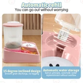 Otomatik Mama ve Su Besleyici Seti - Pembe - M Boy - 5