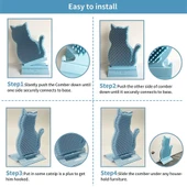Kedi Masaj Fırçası Duvar Köşe Bakım Aracı - Gökyüzü Mavisi - 7