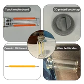 USB LED Araç İç Mekan Atmosfer Gece Lambası - Mor - 5