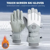 Unisex Kış Snowboard Kayak Eldiveni - Mavi - L - 2