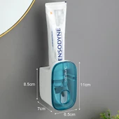 Otomatik Diş Macunu Dispenseri - Duvara Monte - Mavi - 1