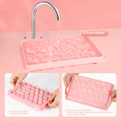 33 Parça Yuvarlak Buz Topları Kolay Çıkarma Buz Kalıbı - Pembe - 6