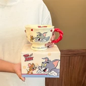 Disney Tom ve Jerry 360ml Seramik Kupa - Kırmızı - 1