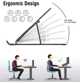 7 Kademeli Ayarlı Katlanabilir Laptop Tablet Standı Siyah - 3