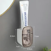 Otomatik Diş Macunu Dispenseri - Duvara Monte - Gri - 1