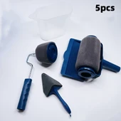 DIY Duvar Boya Rulo Fırça Seti - 5 Parça - 1