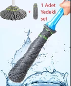 Kendinden Sıkmalı Bükümlü Mop Paspas Yedekli - 1