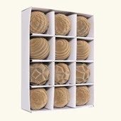 Bronz Flocklu Noel Topu Süs - 6cm - 12 Adet - 8