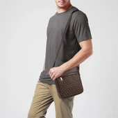 Unisex Moda Baskılı Küçük Kare Omuz Çantası - Siyah - 3