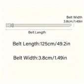 Erkek 125cm Naylon Örgü Hafif Nefes Alabilen Kemer - Yeşil - 3
