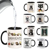 Kedi Desenli Seramik Kahve Fincanı - Stil 2 - 11oz - 10