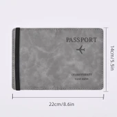 PU Deri Seyahat Pasaport Cüzdanı - Beyaz - 3