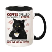 Kedi Desenli Seramik Kahve Fincanı - Stil 2 - 11oz - 1