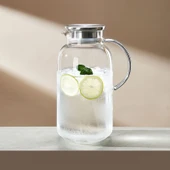 Şeffaf Cam Su Isıtıcısı - 2500ml - Çay ve Kahve Seti - 1