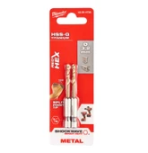 Milwaukee Metal Matkap Ucu Hex Girişli 2'Lİ 3.2 x 66.5MM 48894706 - 1