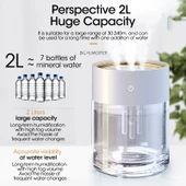2L USB Hava Nemlendirici - 3 Nozullu - LED Işıklı - Ultrasonik Aroma Difüzör - 4