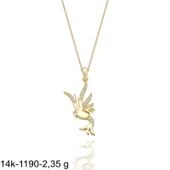 Simurg Kuşu Özel Tasarım Çok Şık 14 Ayar Altın Kolye thumbnail 2