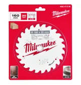 Milwaukee Sürtünme Önleyici Daire Testere Csb Pw 160x20x2-2MM 24 Diş  4932471290 - 1