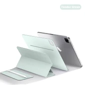 iPad Pro 5 11 2024 Yumuşak Yeşil Manyetik Çift Taraflı Koruyucu Kılıf - 1